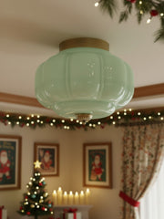 Eloise Flush Mount Milk Glass Ceiling Light – Modern Accent Lighting with Artistic Glass Shade
